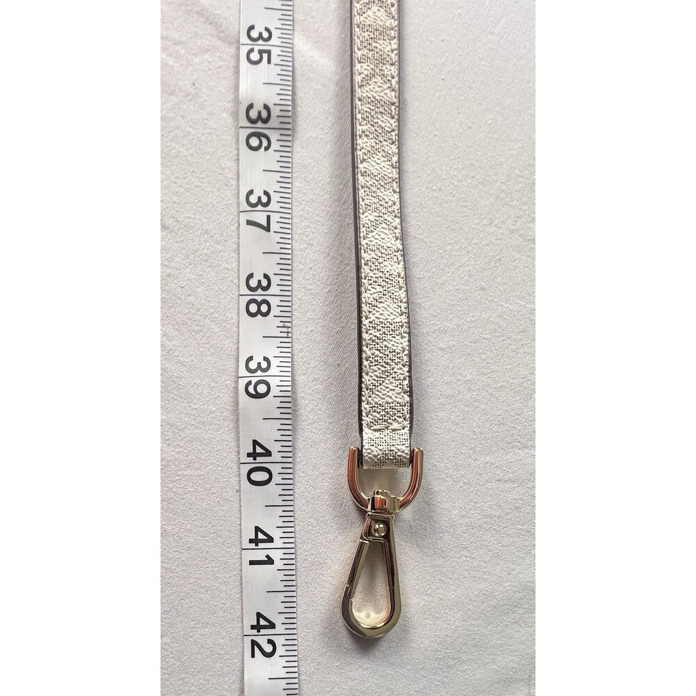 Michael Kors White /Grey MK Logo Adjustable Crossbody Strap Replacement Like EUC - Picture 8 of 8